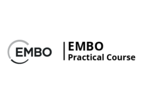Black and white EMBO and EMBO Practical Course logos side by side