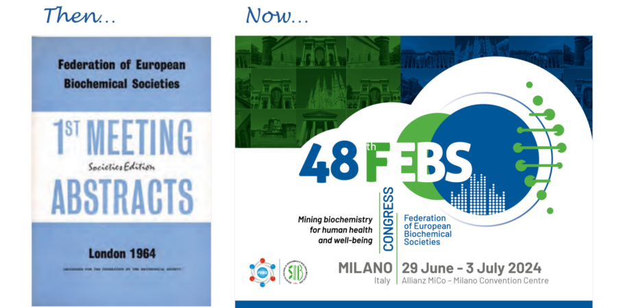 1964 FEBS Meeting graphics compared with 2024 FEBS Congress