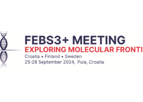 Logo for the FEBS3+ Meeting: Exploring Molecular Frontiers