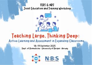 Poster of the event 'Teaching Large, Thinking Deep Active Learning and Assessment in Expanding Classrooms'